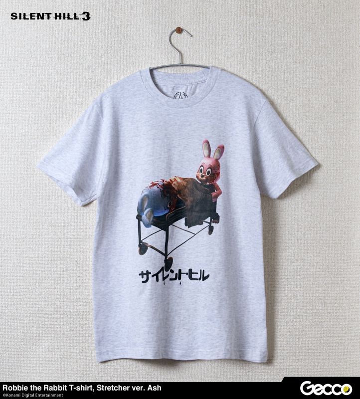 サイレントヒル ストレッチャー ロビー Tシャツ　Lサイズ アッシュ SILENT HILL 3/ Robbie the Rabbit T-Shirt, Stretcher ver. – Sweet